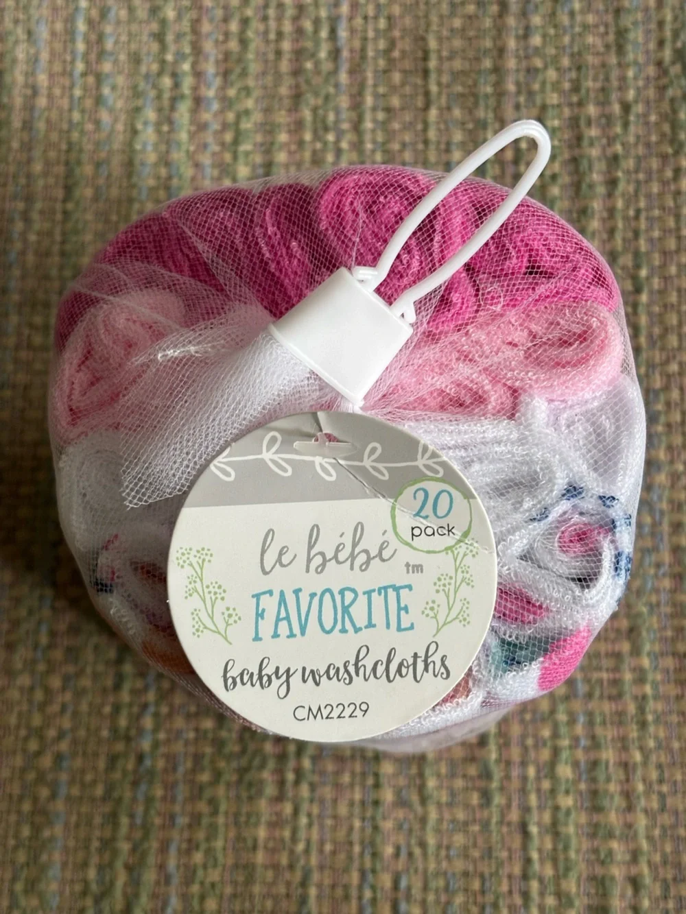 Baby Girl Bib and Washcloth Bundle